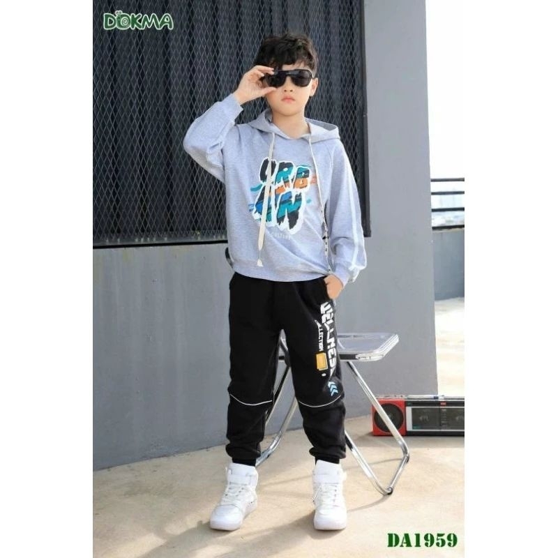 Áo, quần bé trai chất nỉ da cá Dokma 8-12Y
