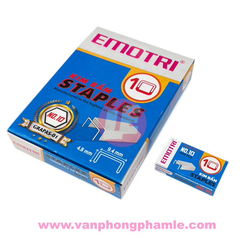 Kim bấm 10 Emotri GRAPAS-01 (Hộp lớn (20 Hộp nhỏ))