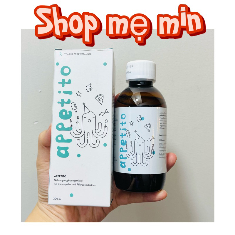 Siro ăn ngon APPETITO Đức , Siro cho bé biếng ăn từ 6 Tháng lọ 200ml
