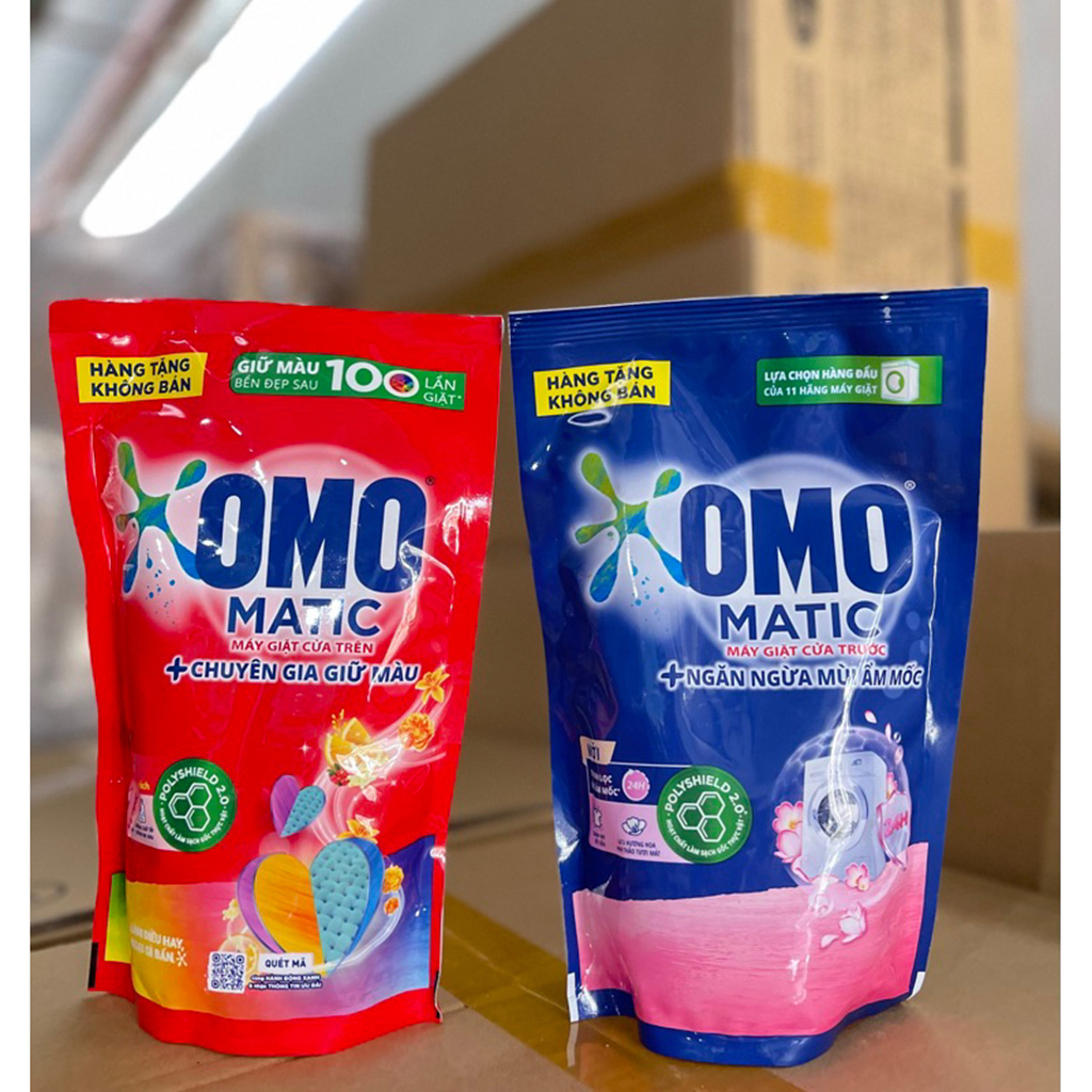 Nước giặt OMO Matic Comfort hương thanh xuân dành cho máy giặt - Hàng tặng túi 350g