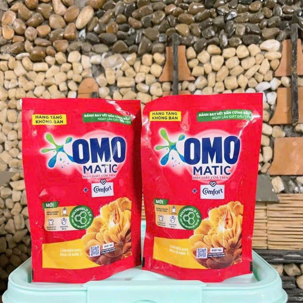 Nước giặt OMO Matic Comfort hương thanh xuân dành cho máy giặt - Hàng tặng túi 350g