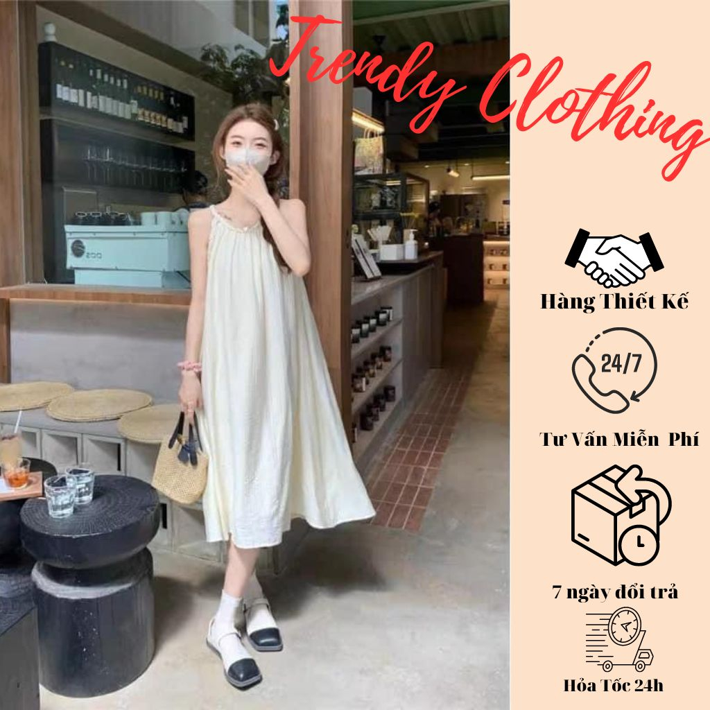 Váy công chúa, váy tơ tằm, váy tơ basic cho đầu thu sang chảnh Trendy Clothing