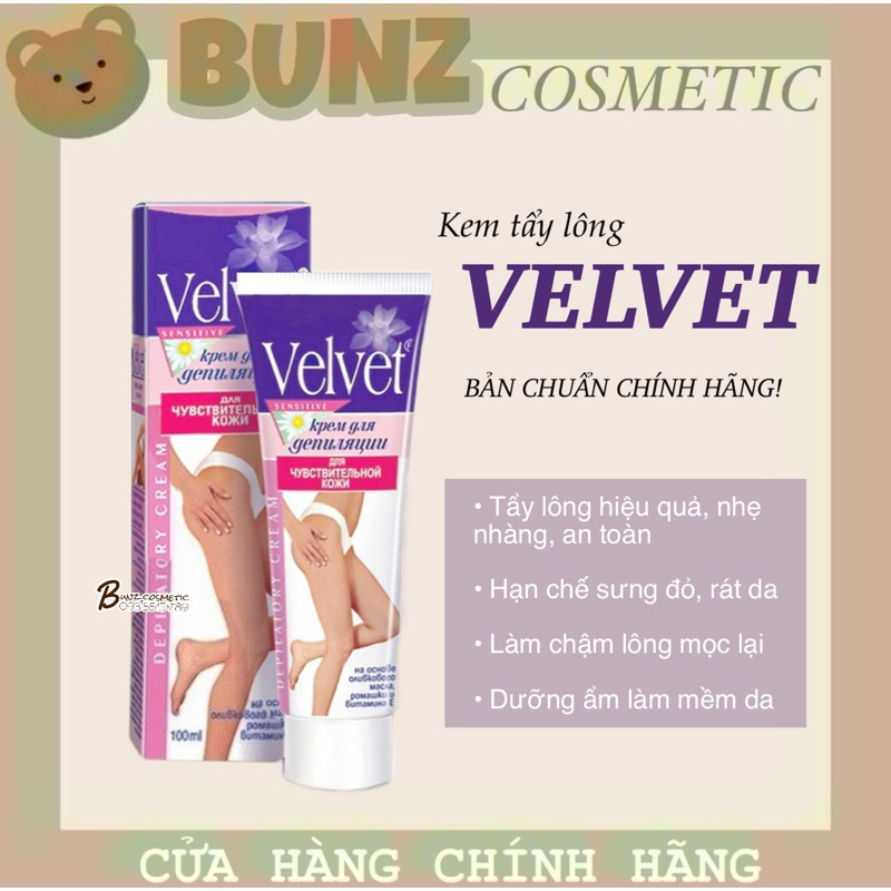 Kem tẩy lông Velvet Nga
