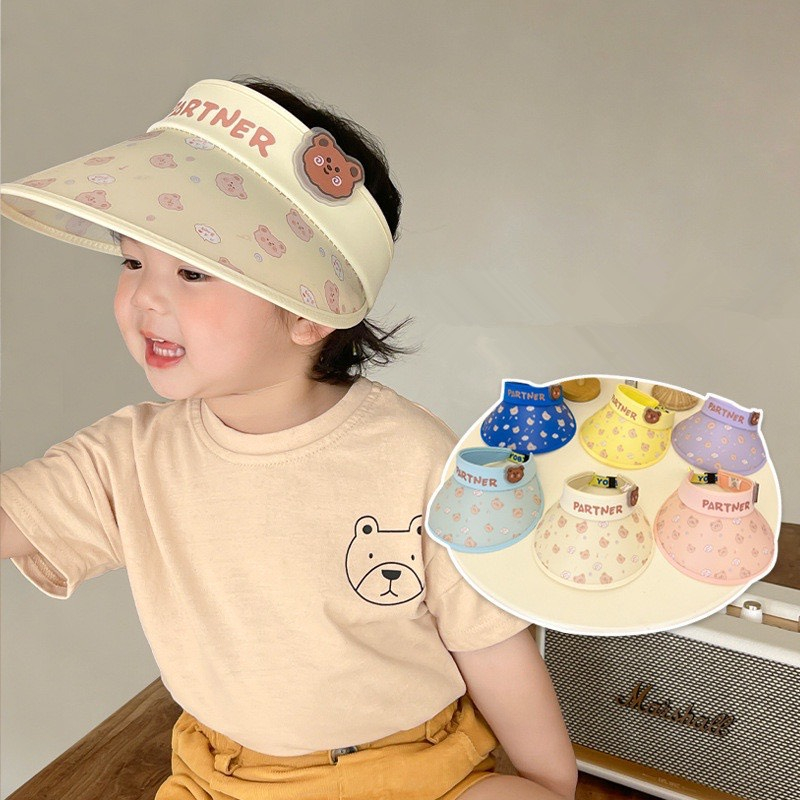 Từ 2 đến 12 tuổi,mũ nón lưỡi trai hở chóp hình gấu in 3D nổi partner phát sáng khóa điều chinh cao cấp