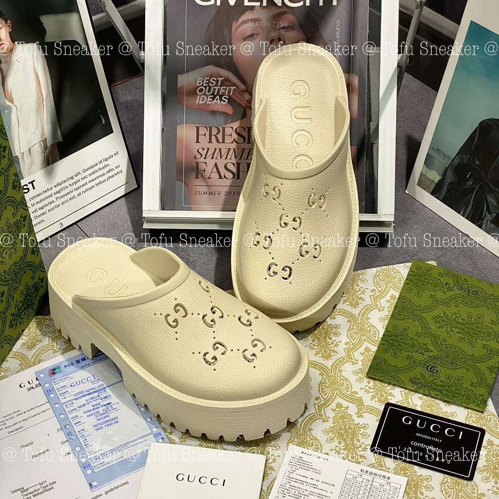 DÉP SỤC GUCCI PLATFORM PERFORATED G SANDAL