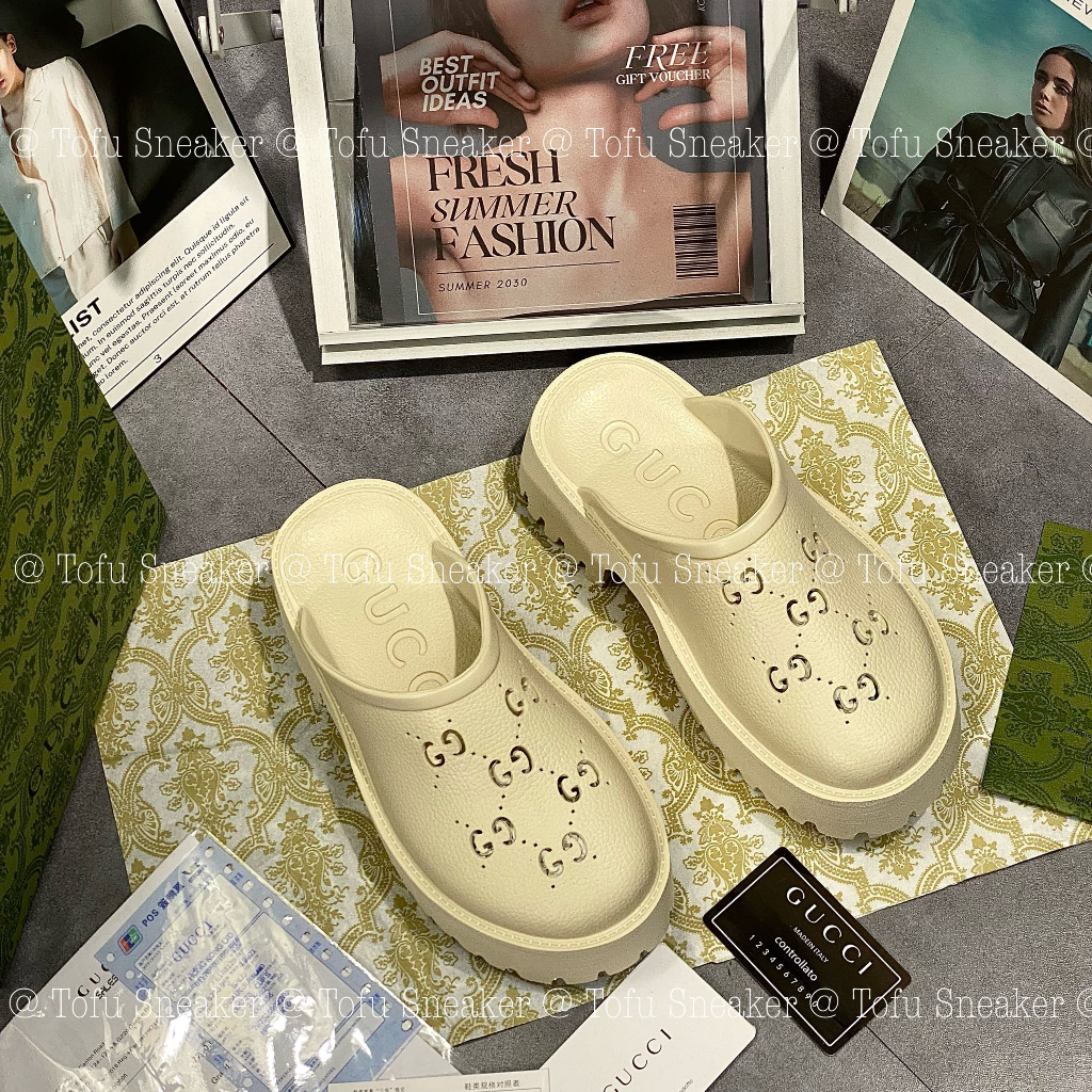DÉP SỤC GUCCI PLATFORM PERFORATED G SANDAL
