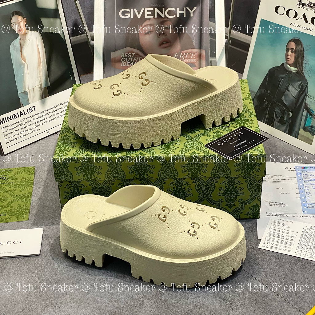 DÉP SỤC GUCCI PLATFORM PERFORATED G SANDAL