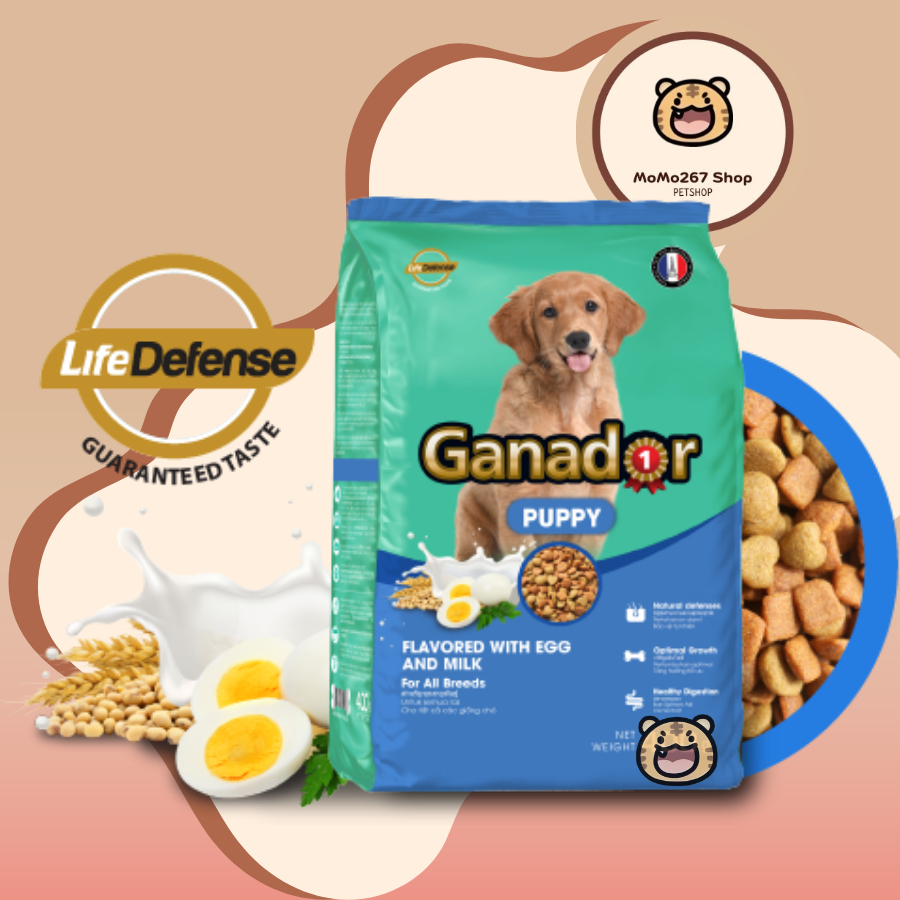 3kg - Thức ăn GANADOR cho chó con vị trứng sữa
