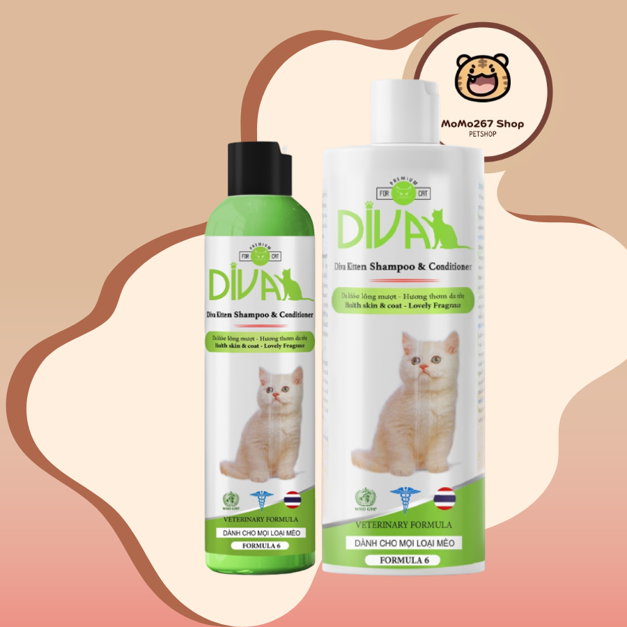 Sữa tắm chó mèo dưỡng ẩm khử mùi DIVA