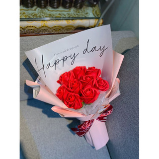Hoa sáp bó 9 bông siu dễ thương😍