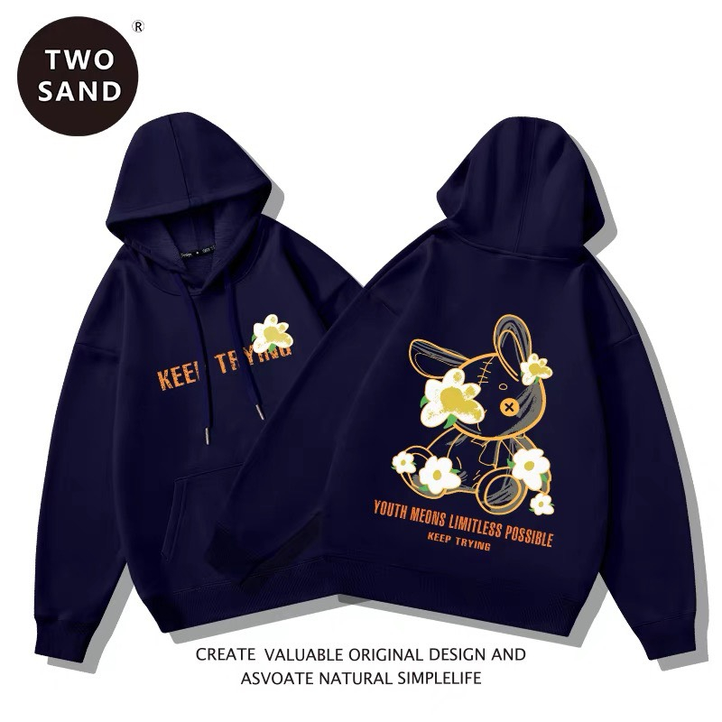 Áo hoodie có mũ unisex form rộng deliz mặc cho cặp đôi nam nữ kiểu dáng basic nhiều màu thời trang