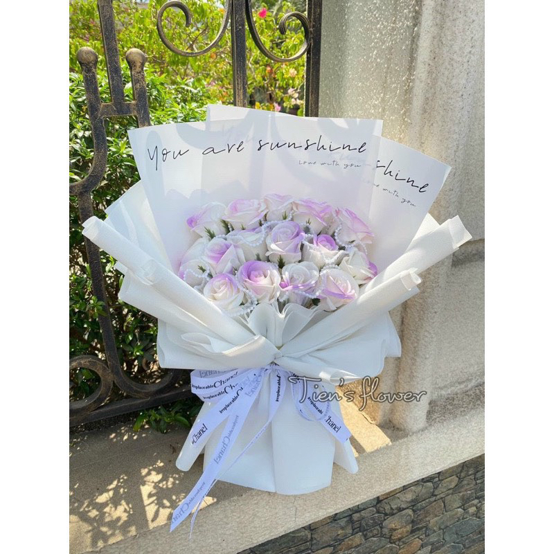 Tập 20 giấy gói hoa chữ LOVE studio khổ 30*40cm_hn