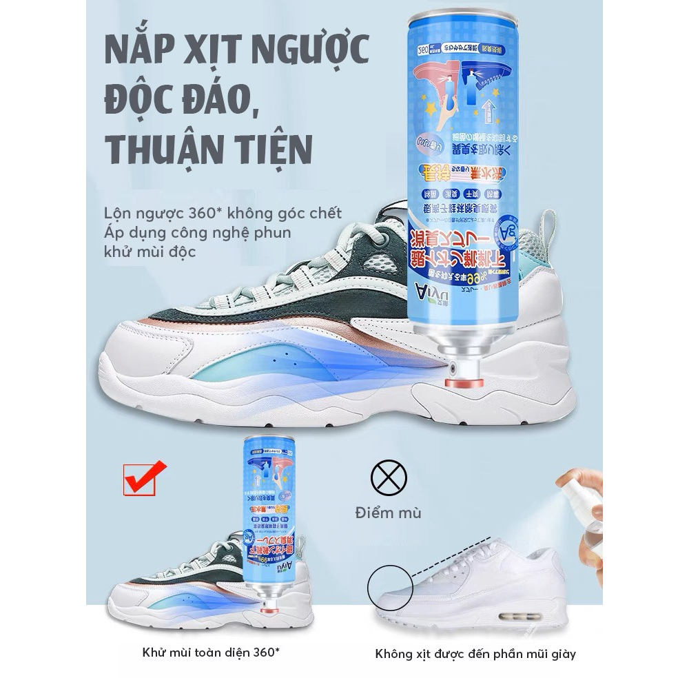 Bình Xịt Khử Mùi Hôi Giày Dép Nano Bạc Khử Mùi Hôi Chân Cao Cấp
