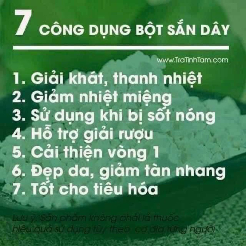 Bột sắn dây nguyên chất loại 1 gói 500gr