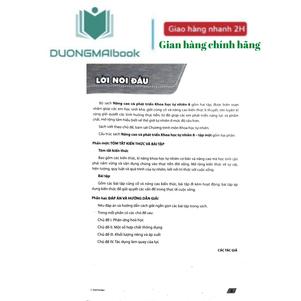 Sách - Nâng cao và phát triển Khoa học tự nhiên 8 mới 2023 - NXB Giáo dục