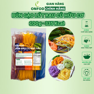 Bún gạo lứt rau củ ngũ sắc hữu cơ ONFOD ăn kiêng giảm cân healthy eatclean cho người tiểu đường, gym, yoga, mẹ bầu
