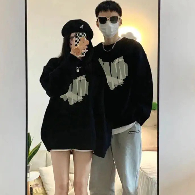 Áo sweater nam nữ mặc đôi tặng người yêu vải nỉ bông cotton deliz form rộng ulzzang hàn quốc Bunny