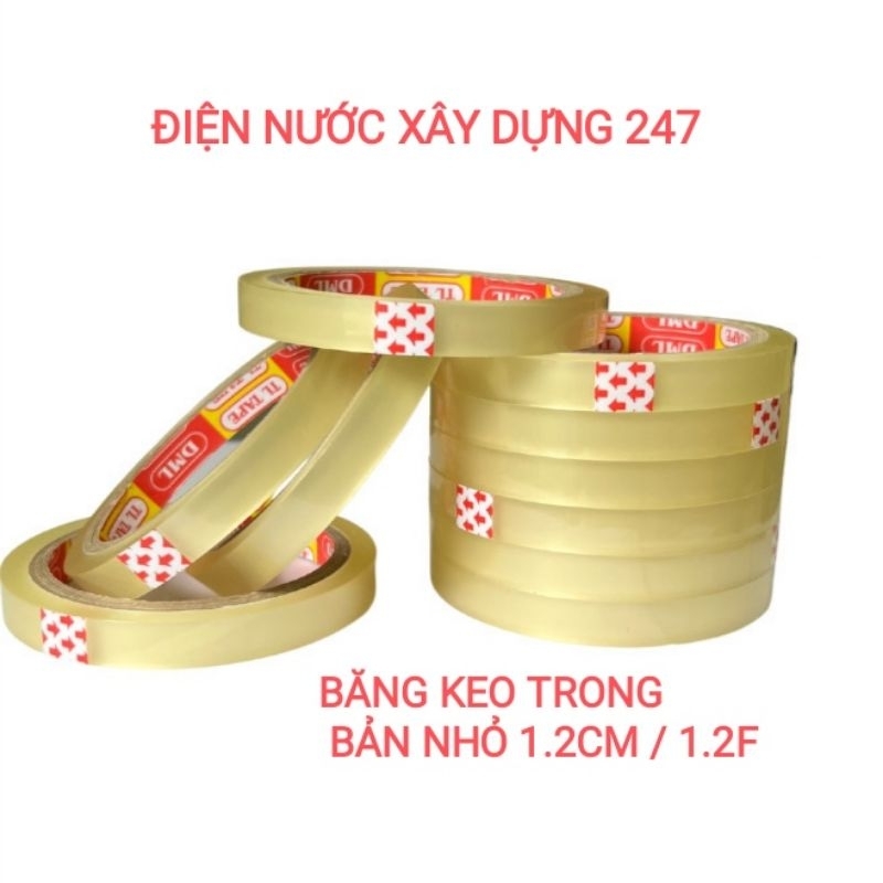 1 CUỘN BĂNG KEO TRONG BẢN NHỎ 1.2CM / 12MM