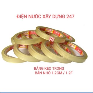 1 cuộn băng keo trong bản nhỏ 1.2cm / 12mm