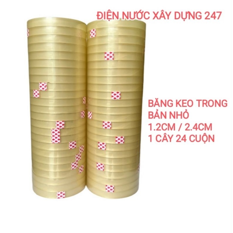 1 CUỘN BĂNG KEO TRONG BẢN NHỎ 1.2CM / 12MM