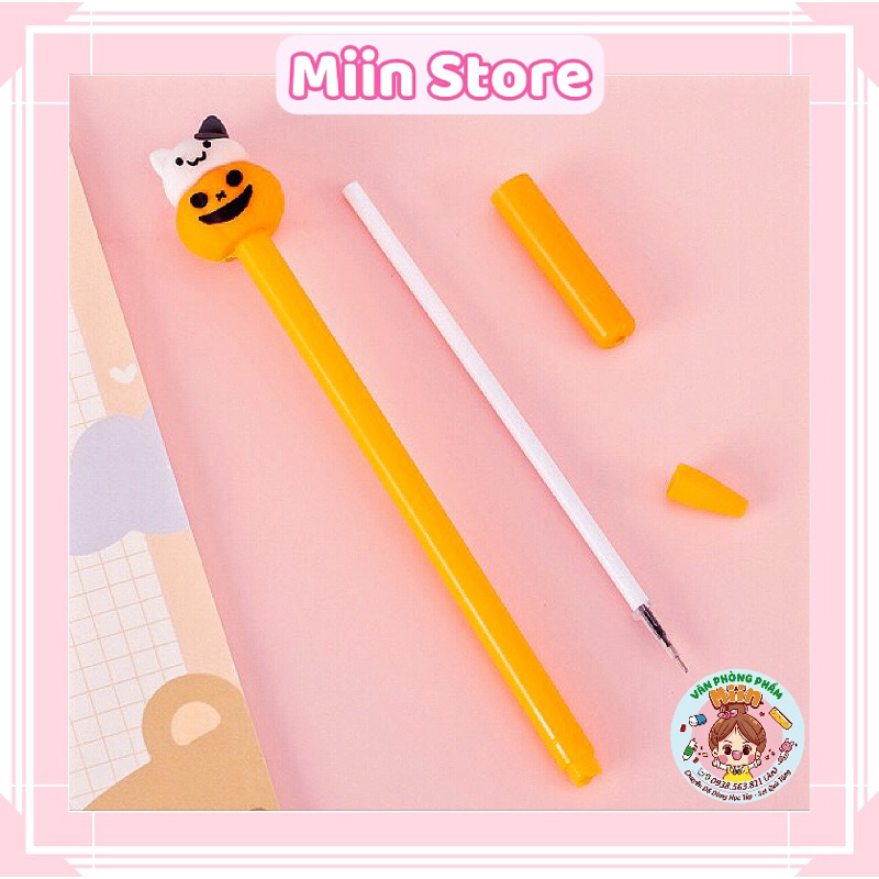 Bút Gel Dễ Thương Chủ Đề Halloween Mực Đen Ngòi 0.38mm Bút Nước Đen Hình Lễ Hội Halloween Làm Quà Tặng Học Sinh