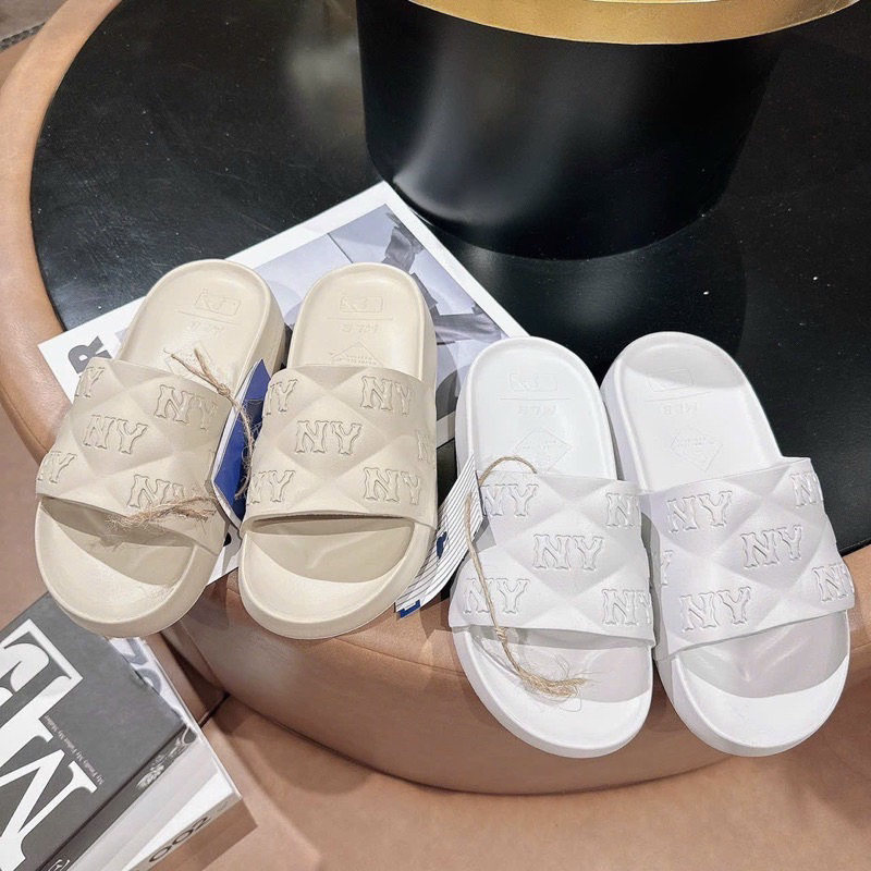 “Chính Hãng Auth” Dép Lê Quai Ngang MLB_ Nữ Nam Phong Cách Thời Trang Hàng Loại 1 Full Box MRC1224