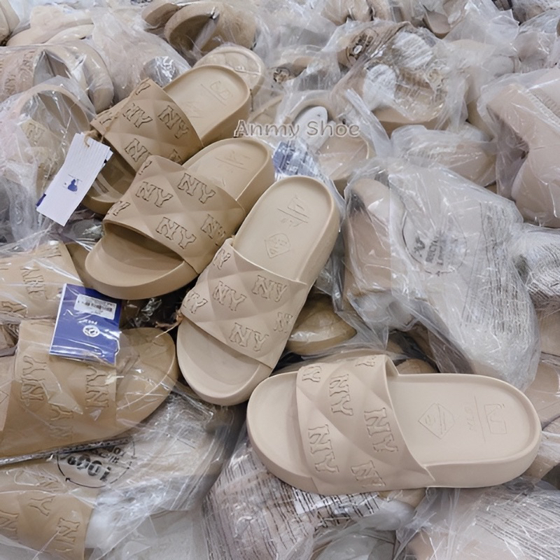 “Chính Hãng Auth” Dép Lê Quai Ngang MLB_ Nữ Nam Phong Cách Thời Trang Hàng Loại 1 Full Box MRC1224