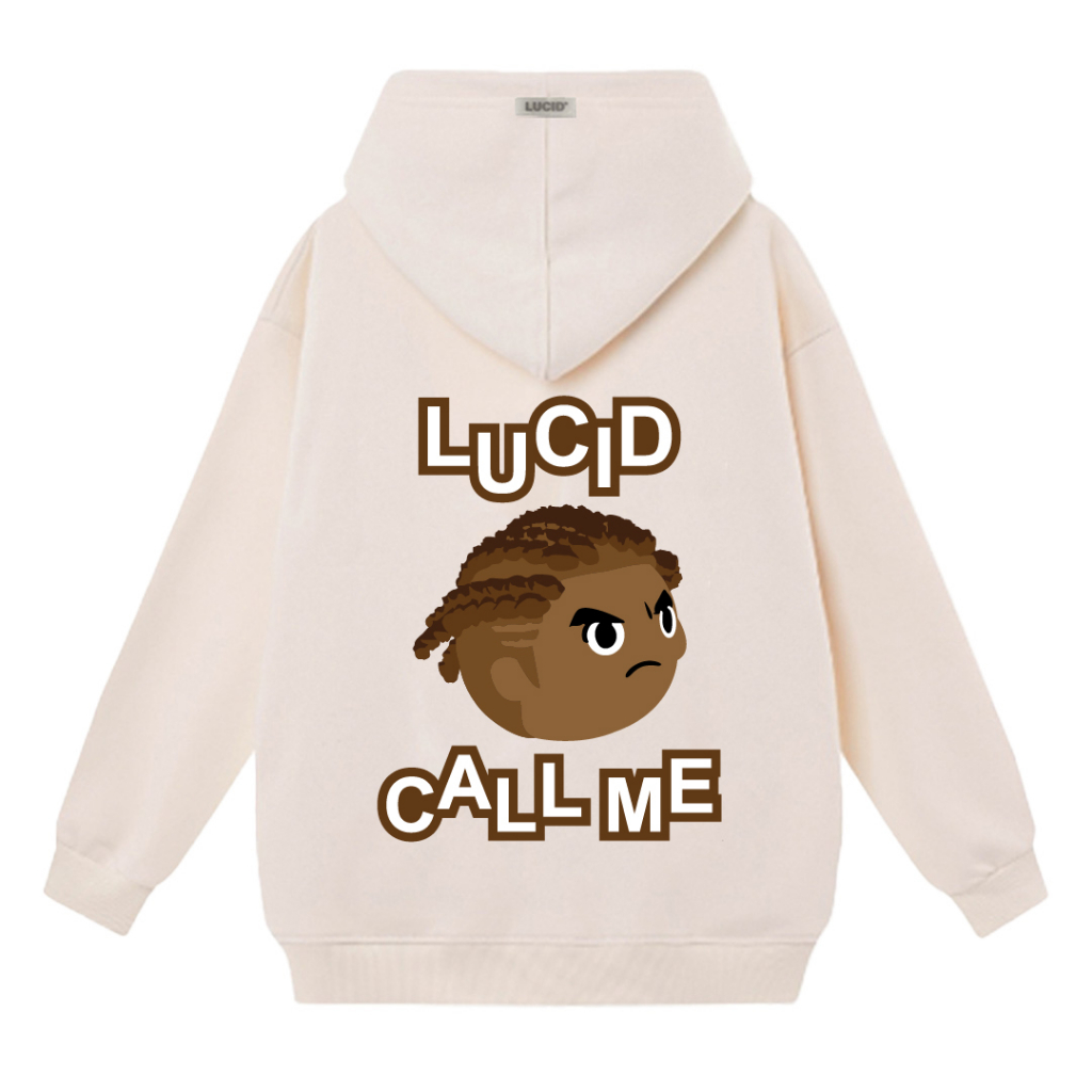 Áo Hoodie Local Brand Unisex LUCID Call Me Nam Nữ Nỉ Bông Mũ 2 Lớp