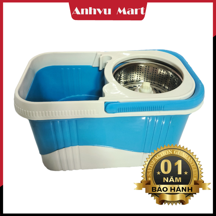 Thùng lau nhà thay thế 💖𝑭𝑹𝑬𝑬𝑺𝑯𝑰𝑷💖 Bộ lau nhà vuông 360 Thái Lan Hope perfect lile Siêu Bền lồng vắt Inox