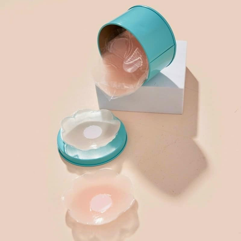 5 cặp dán nhũ hoa silicon 10 chiếc, hộp dán ti siêu dính tái sử dụng