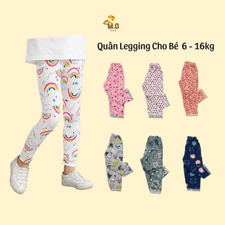 Set 3 quần legging bé gái quần legging bé gái nhiều màu co dãn 4 chiều từ 6 - 18kg lg-ren