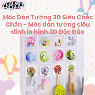 Móc dán tường 3d siêu chắc chắn - móc dán tường siêu dính in hình 3d độc đáo