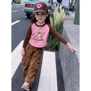 Đồ bộ bé gái - Bộ quần áo thu đông bé gái - Set Áo thun Thỏ tinh nghịch và quần dài jogger size từ 8-20 kg - SUN KID'S