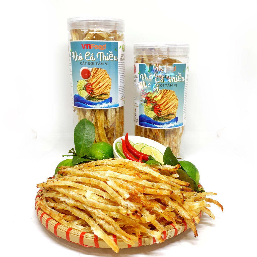 Khô Cá Thiều Que Cắt Sợi Tẩm Vị 300-500Gr | Đồ Ăn Vặt VnFood | Khô Cá Ăn Vặt