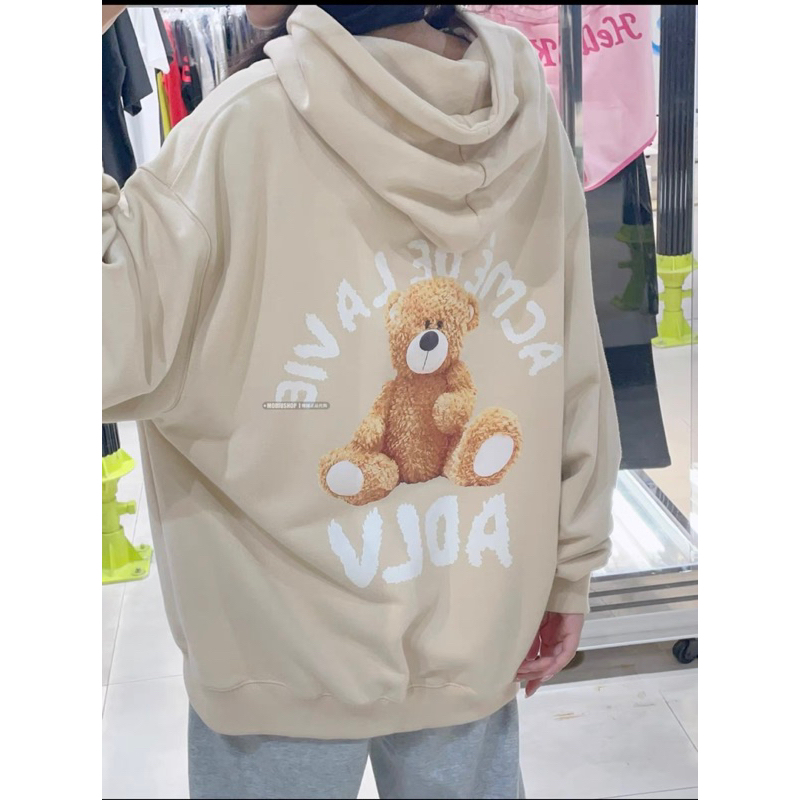 Áo nỉ Hoodie ADL Vờ Teddy Bear unisex, nỉ bông cotton mịn không xù