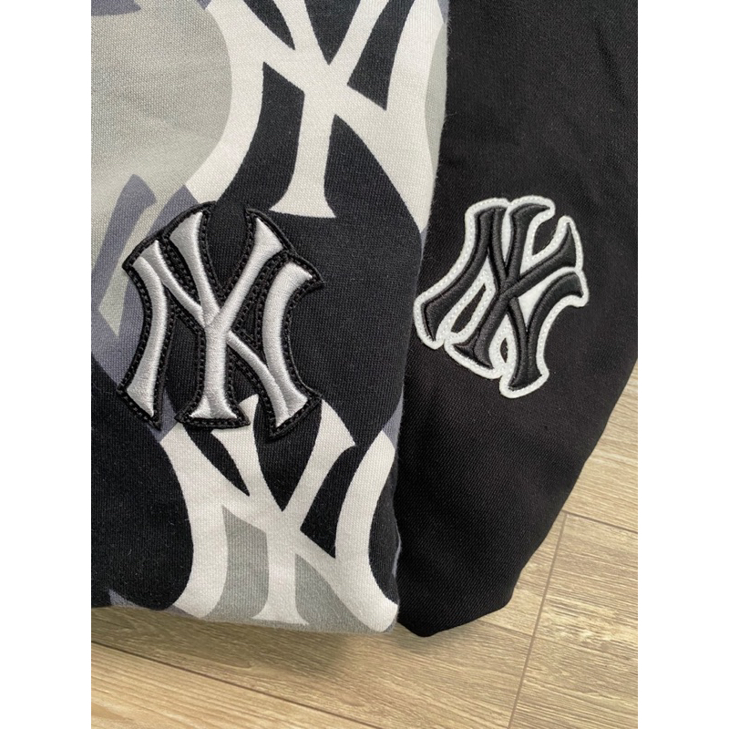Áo Nỉ M.L.B Đen Logo NY Hàng Dư Xịn Unisex Dễ Phối Đồ