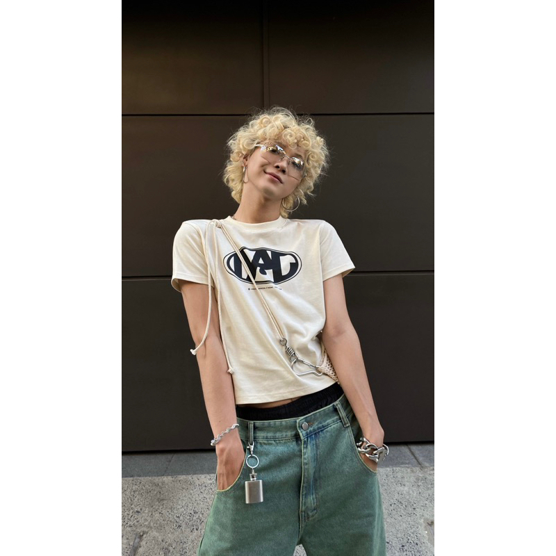 MAHU - ÁO THUN NỮ TAY NGẮN IN LOGO BABY TEE COTTON 2 CHIỀU.