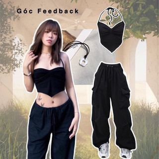 Áo hai dây croptop