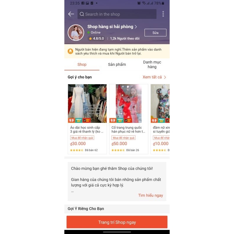 Áo dài trắng học sinh si thanh lý giá rẻ