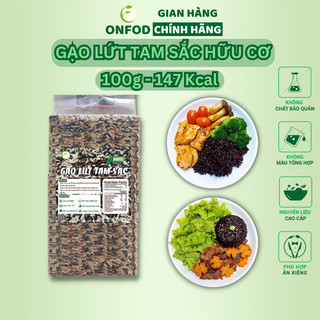 Gạo lứt dẻo điện biên tam sắc hữu cơ ONFOD giảm cân ăn kiêng thực dưỡng cho người tiểu đường, gym, yoga, mẹ bầu 1kg
