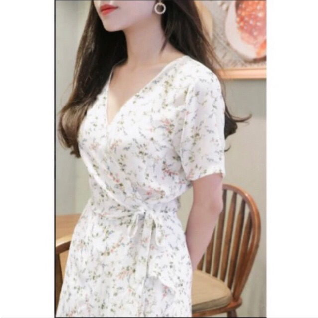 Đầm hoa trắng Tubycatu