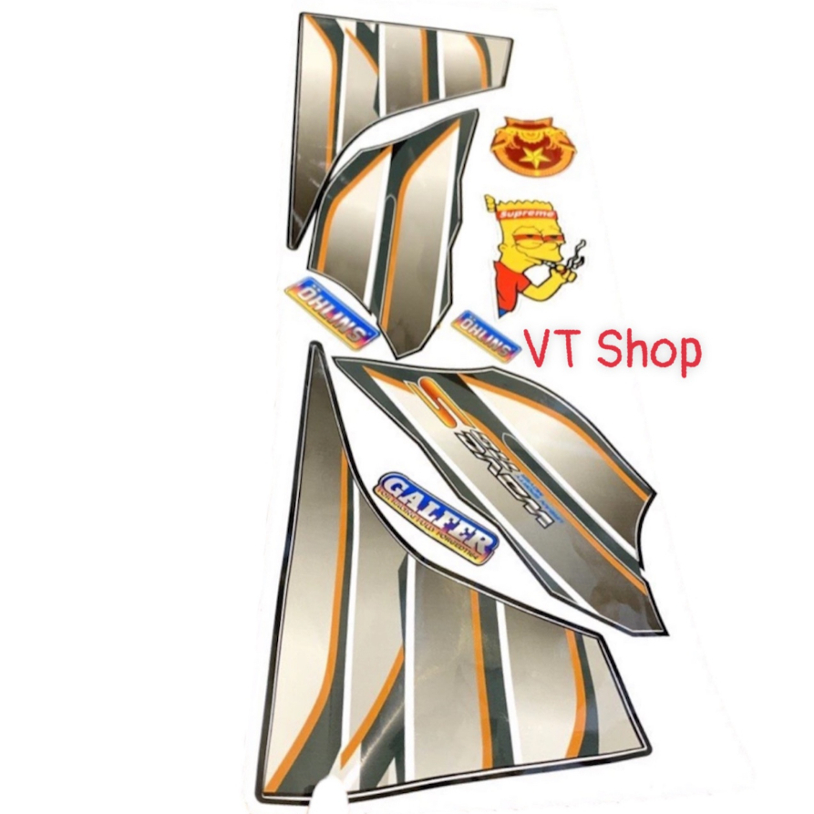 Tem Ròi Wave anlpha Mẫu WaveS Cánh Chim Dán Cho Các Đời Xe 50-100-110cc,Tem 3 Lớp Cực Xin Chống Nước-Chống Phai Màu