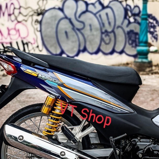 Tem Ròi Wave anlpha Mẫu WaveS Cánh Chim Dán Cho Các Đời Xe 50-100-110cc,Tem 3 Lớp Cực Xin Chống Nước-Chống Phai Màu