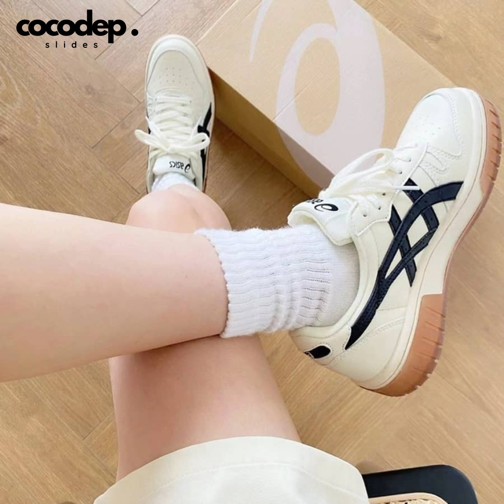 "Chính Hãng" Giày thể thao Asics Court MZ Cream Black Đế Gum Nam Nữ Cao Cấp, Lên Chân Cực Đẹp Thời Trang Hot 2023'