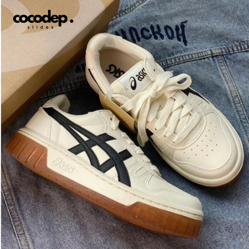 "Chính Hãng" Giày thể thao Asics Court MZ Cream Black Đế Gum Nam Nữ Cao Cấp, Lên Chân Cực Đẹp Thời Trang Hot 2023'