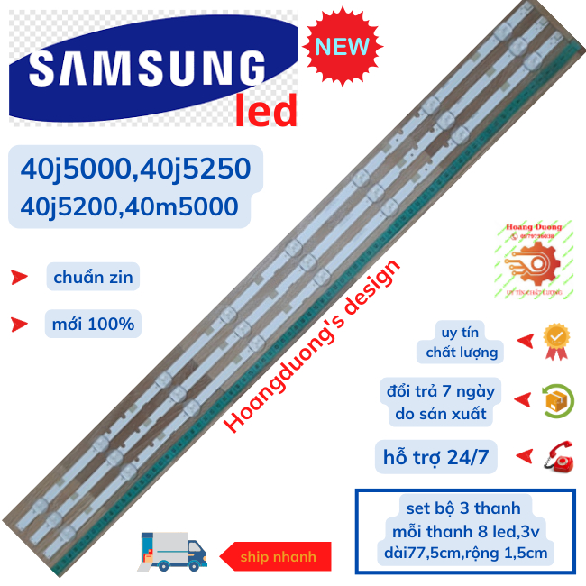 Thanh led tivi samsung 40j5000,40j5200,40j5250,40m5000,40m5200-dthoangduong.