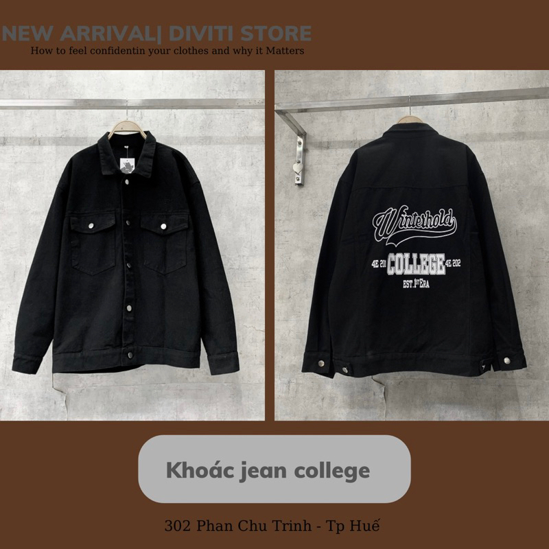 Áo khoác jean college