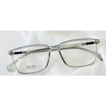 Gọng Kính Nam Nữ Dáng Vuông Nhựa Dẻo Siêu Nhẹ 8087