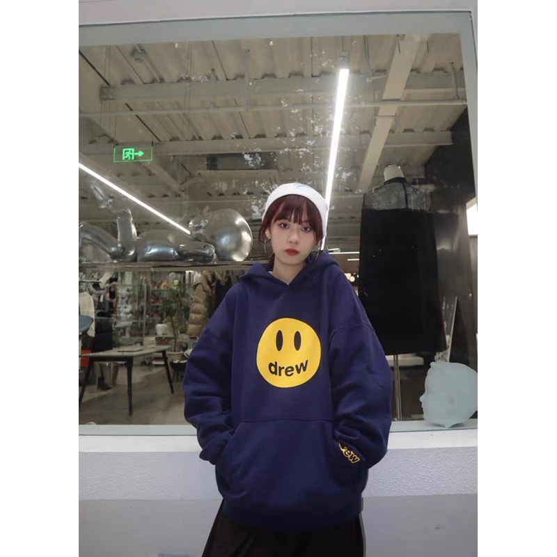 Áo nỉ Hoodie unisex Đờ Rew full tag mác, nỉ bông cotton mịn