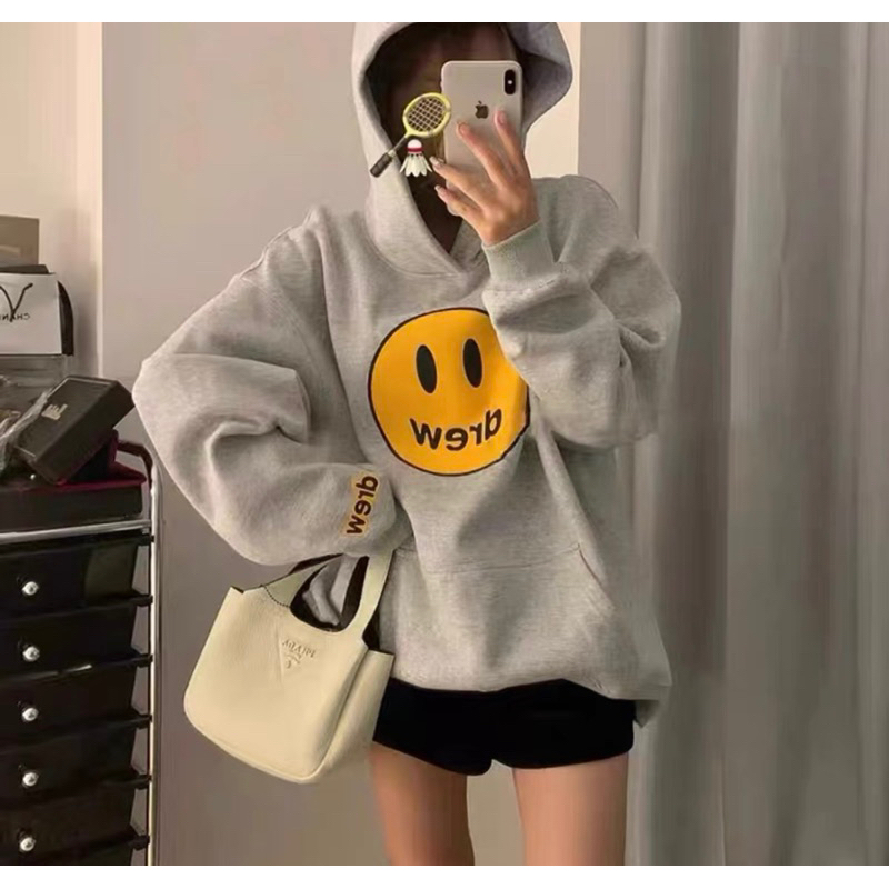Áo nỉ Hoodie unisex Đờ Rew full tag mác, nỉ bông cotton mịn